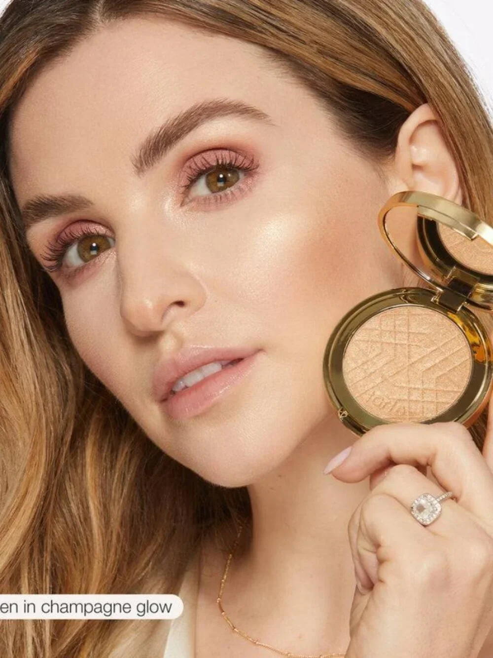 tarte Amazonian Clay Shimmering Light Champagne Glow Highlighter Compact- NWT
